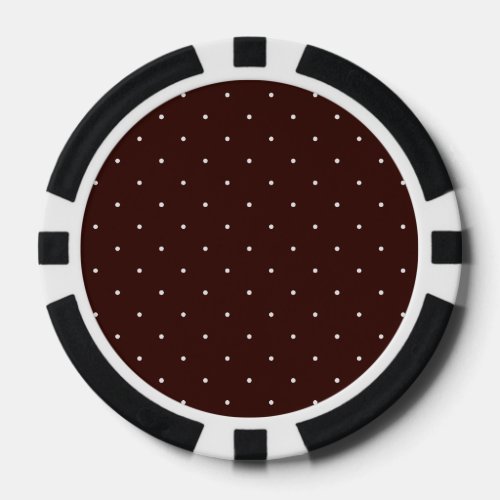 Brown  White Polka Dots Poker Chips