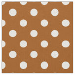 Brown White Polka Dots Textile Fabric
