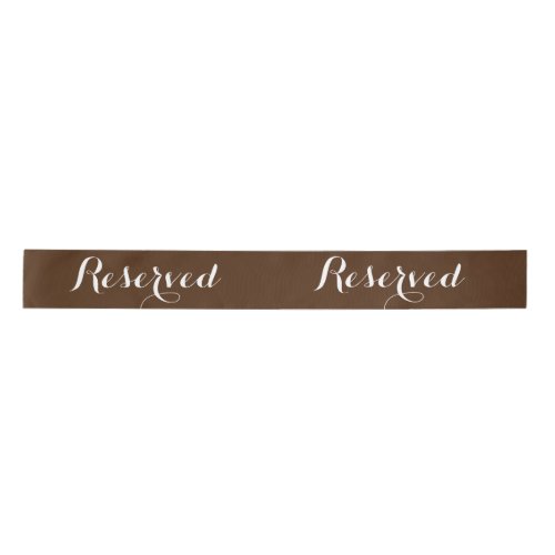 Brown  White Reserved Ribbon For Seating  Tables