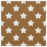 Brown White Stars Pattern Decorative Textile Fabric