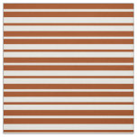 Brown White Stripes Pattern Design Fabric
