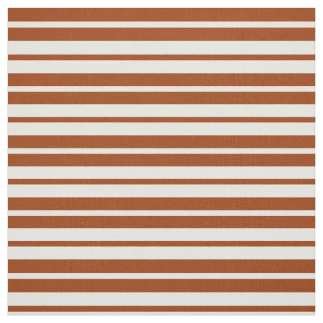 Brown White Stripes Pattern Design Fabric (Swatch)