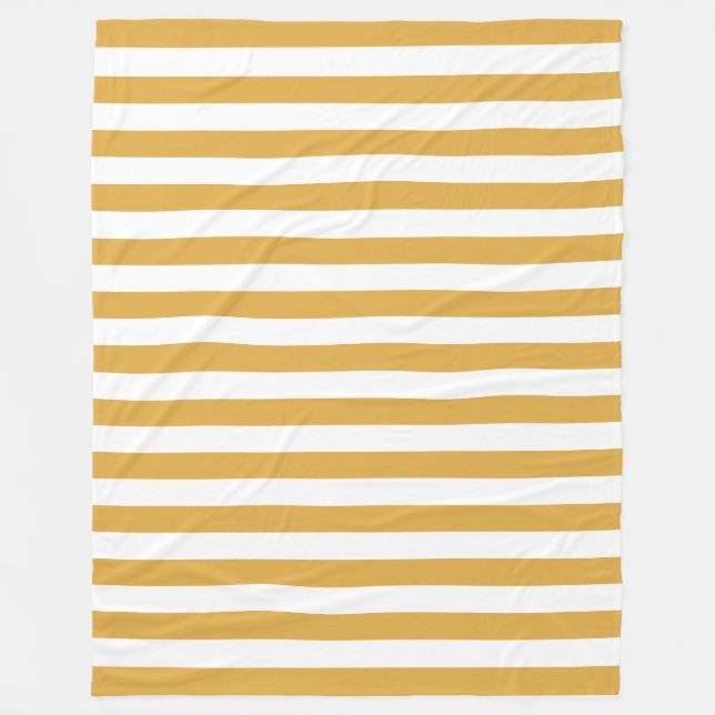 Brown White Stripes Template Elegant Trend Colors Fleece Blanket (Front)