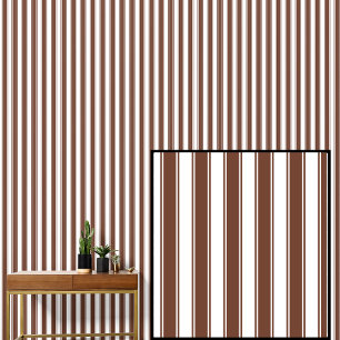 Brown & White Stripes Wallpaper