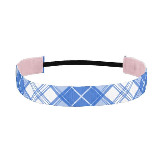 Brown White Tartan Pattern yxm0uat9 Athletic Headband (Front)