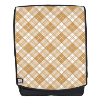 Brown White Tartan Pattern yxm0uat9  Backpack