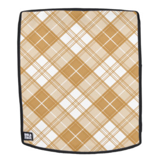 Brown White Tartan Pattern yxm0uat9  Backpack