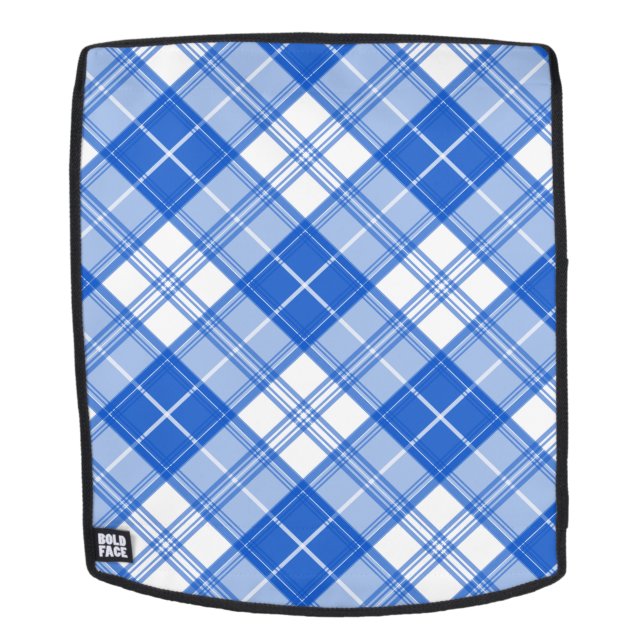Brown White Tartan Pattern yxm0uat9 Backpack (Removable Face)