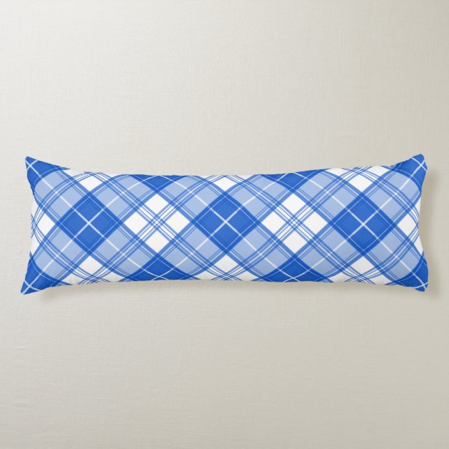 Brown White Tartan Pattern yxm0uat9 Body Pillow (Front)