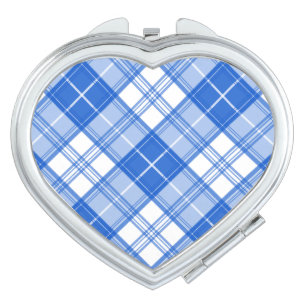Brown White Tartan Pattern yxm0uat9 Compact Mirror
