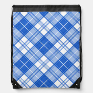 Brown White Tartan Pattern yxm0uat9 Drawstring Bag