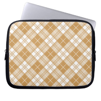 Brown White Tartan Pattern yxm0uat9 Laptop Sleeve