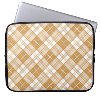 Brown White Tartan Pattern yxm0uat9 Laptop Sleeve