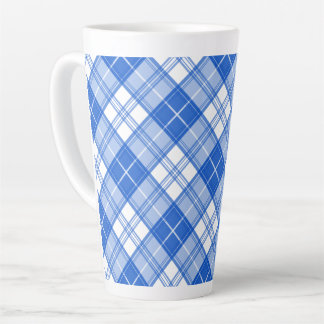 Brown White Tartan Pattern yxm0uat9 Latte Mug