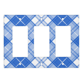 Brown White Tartan Pattern yxm0uat9 Light Switch Cover