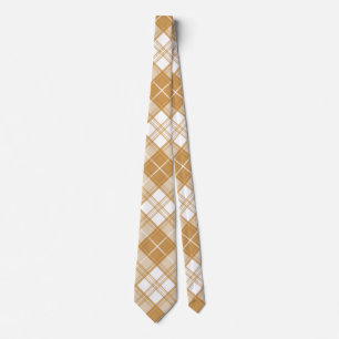 Brown White Tartan Pattern yxm0uat9 Neck Tie