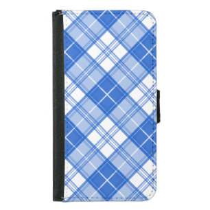 Brown White Tartan Pattern yxm0uat9 Samsung Galaxy S5 Wallet Case