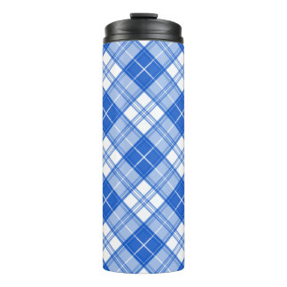 Brown White Tartan Pattern yxm0uat9 Thermal Tumbler