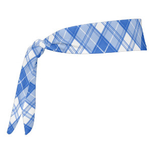 Brown White Tartan Pattern yxm0uat9 Tie Headband