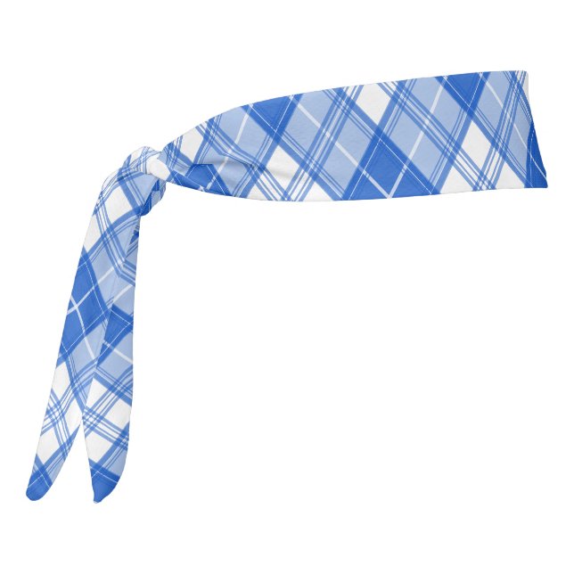 Brown White Tartan Pattern yxm0uat9 Tie Headband (Rotate 270)
