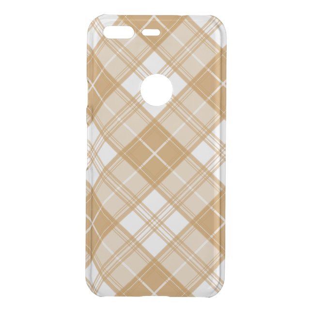 Brown White Tartan Pattern yxm0uat9 Uncommon Google Pixel Case (Back)