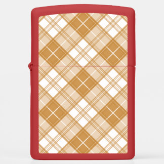 Brown White Tartan Pattern yxm0uat9 Zippo Lighter