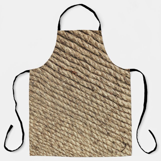 Brown wicker mat apron (Front)