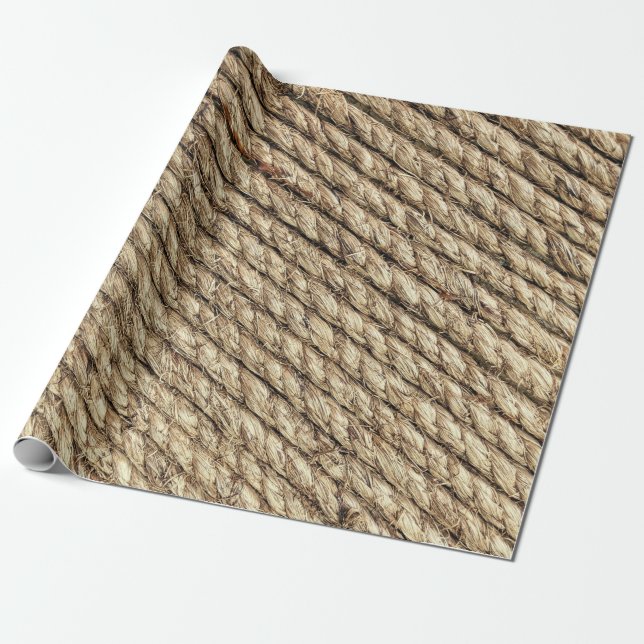 Brown wicker mat wrapping paper (Unrolled)