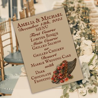 Brown Winter Chestnuts Wedding