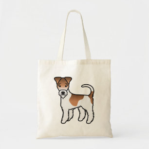 Brown Wire Fox Terrier Cute Cartoon Dog Tote Bag