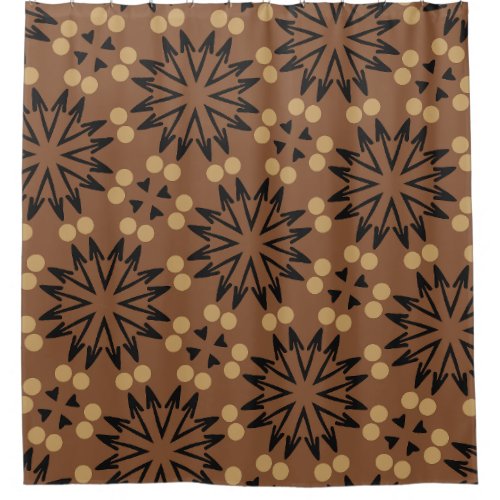 Brown With Black Arrows Shower Curtain