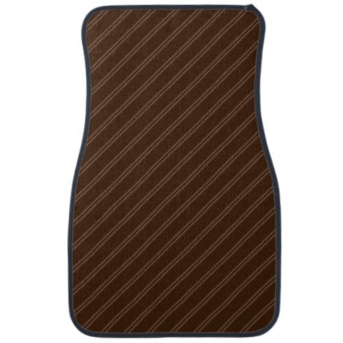 Brown with Double Pin Stripes Front Car Mat