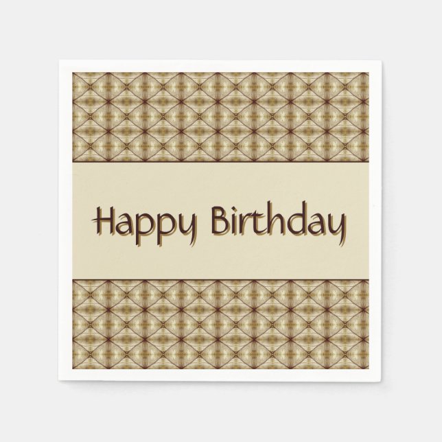 Brown With Gold Patterned Napkins (Front)