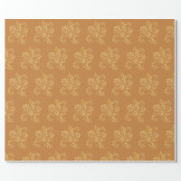 Elegant Golden Stars and Moon Brown Natural Kraft Wrapping Paper