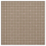 Brown with Rose Gold Accent Houndstooth Fabric