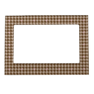 Brown with Rose Gold Houndstooth Magnetic Frame