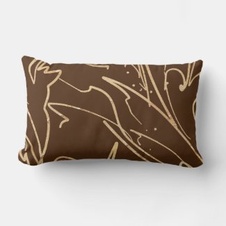 Brown with Tan  Abstract Line Art 