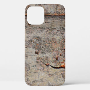Brown wood iPhone 12 case