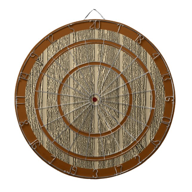 Brown Wood Design Custom Regulation Dart Board (Front)