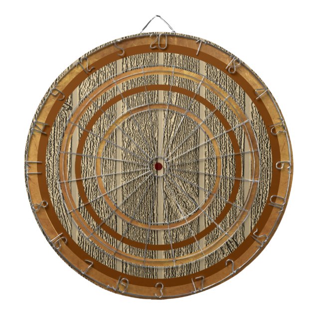 Brown Wood Design Custom Regulation Dart Board (Front)