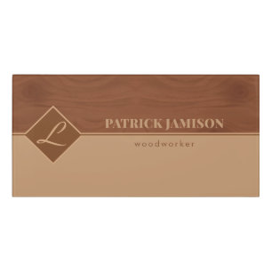 Brown Wood Door Sign