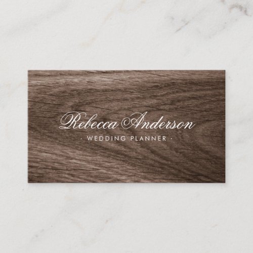 Brown wood elegant feminine professional business card