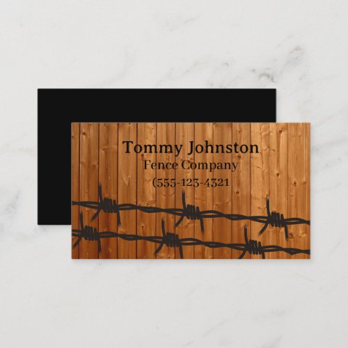 Brown Wood Fence Company  Business Card