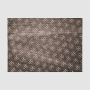 Brown wood grain add logo business packaging tissue paper