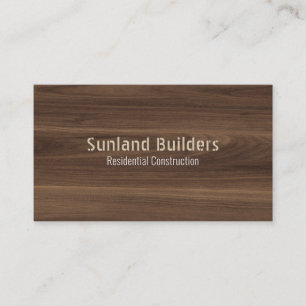 Brown Wood Grain Business Card