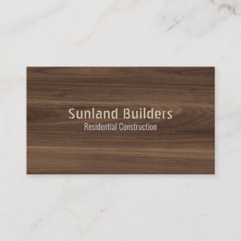 Brown Wood Grain Business Card by artNimages at Zazzle