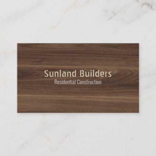 Brown Wood Grain Business Card