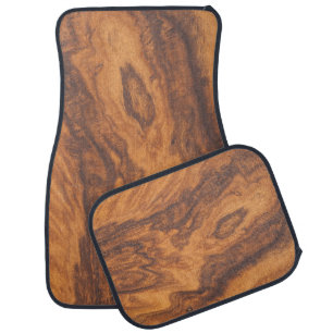 Brown Wood Grain Car Mat