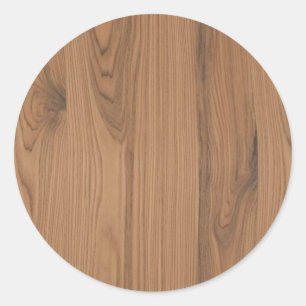  Brown Wood Grain Classic Round Sticker