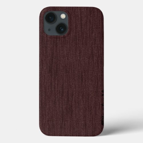 Brown Wood Grain Monogram iPhone 13 Case